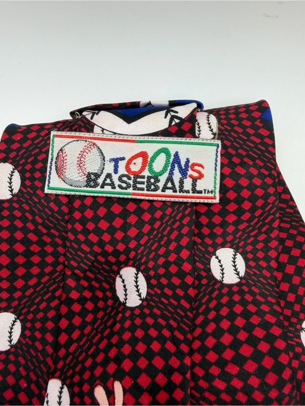 1993 Looney Tunes MLB Baseball Silk Tie Bugs Bunny Taz Yosemite Sam Vintage
